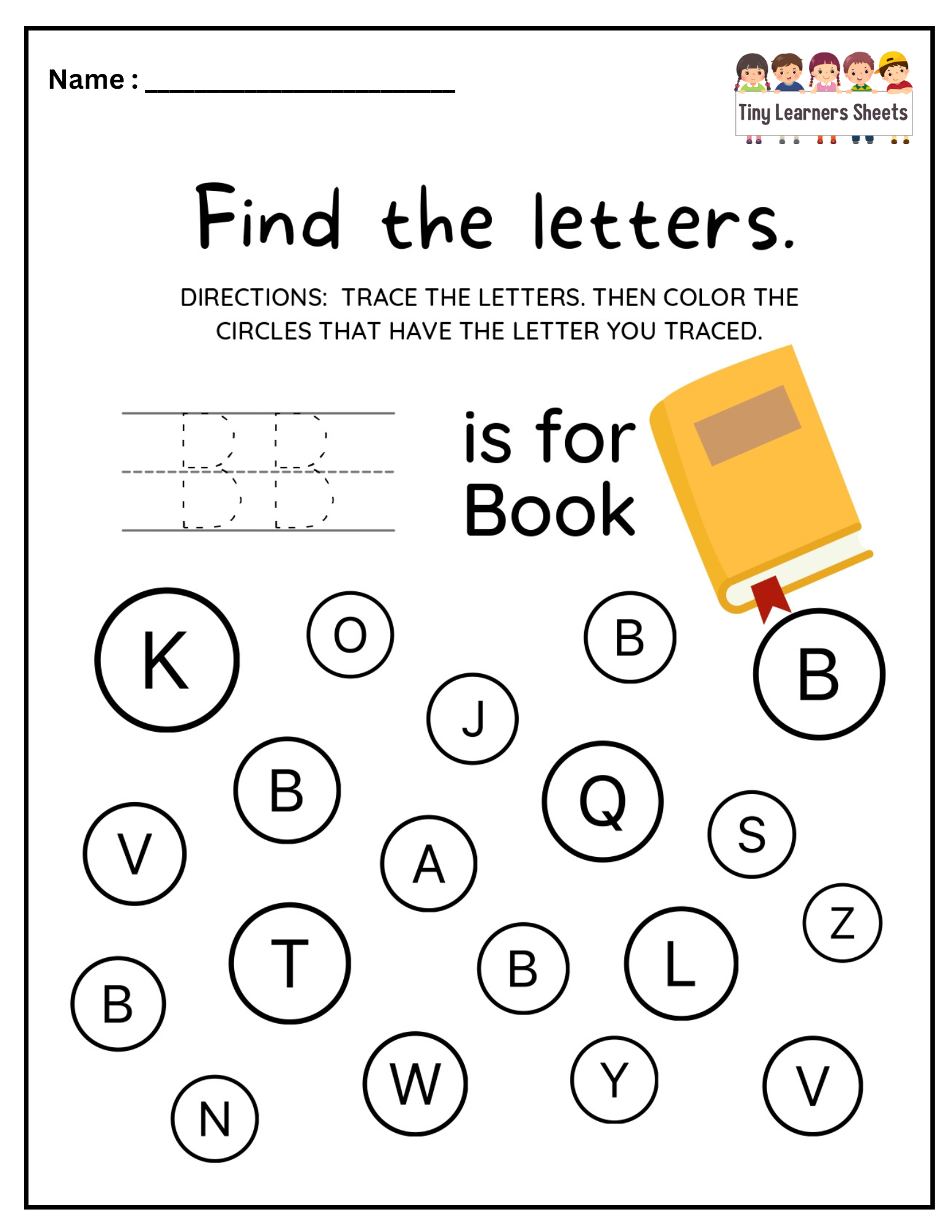 Find Letter B worksheet